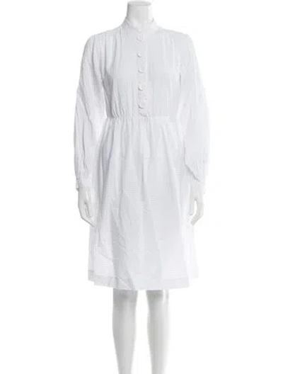 Pre-owned By Malene Birger Knee-length Dress In White