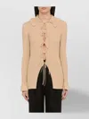 By Malene Birger Knitted Cardigan Front Tie In Neutral