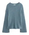 By Malene Birger Women's Cierra Ribbed Wool-blend Sweater In Blue