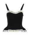 By Malene Birger Kylee Embroidered Flaretop In Black