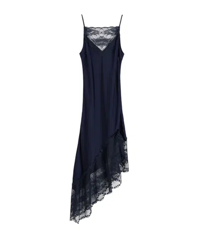 By Malene Birger Laynee Lace Asymmetric Dress In Blue