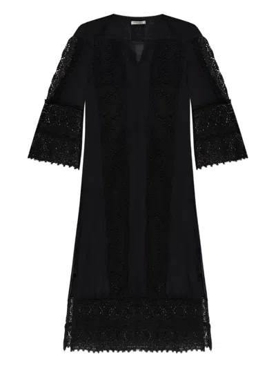 BY MALENE BIRGER LACE-PANEL MIDI DRESS