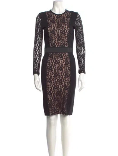 Pre-owned By Malene Birger Lace Pattern Knee-length Dress In Multi