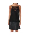 By Malene Birger Lace-trimmed Satin Top With Spaghetti Straps