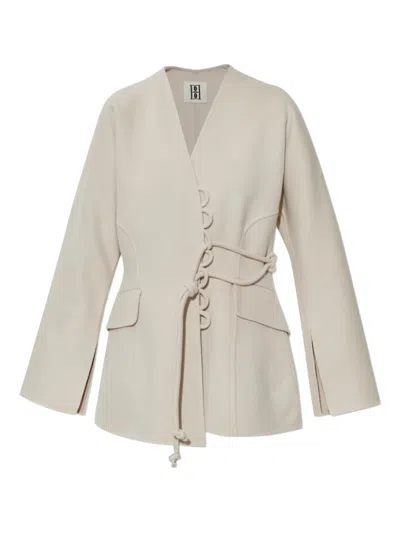 By Malene Birger Lalou Tie-fastening Jacket In Neutral