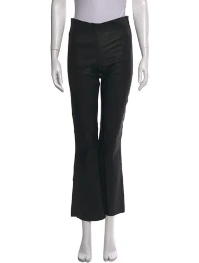 Pre-owned By Malene Birger Lamb Leather Wide Leg Pants In Black