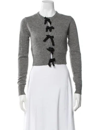 Pre-owned By Malene Birger Lambswool Crew Neck Sweater In Grey