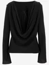 By Malene Birger Laura Shirt In Cupro And Viscose In Black
