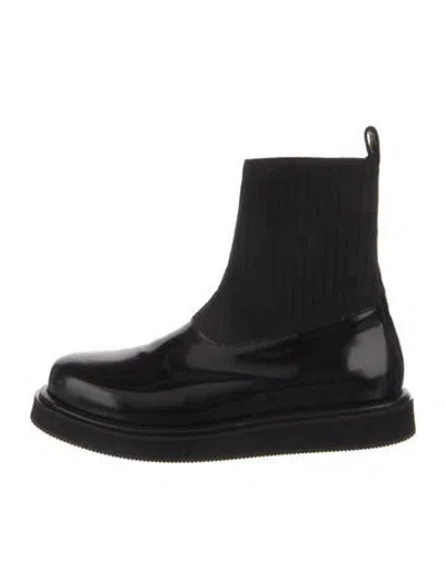 Pre-owned By Malene Birger Leather Chelsea Boots In Blue