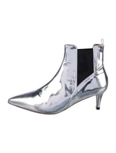 Pre-owned By Malene Birger Leather Chelsea Boots In Silver