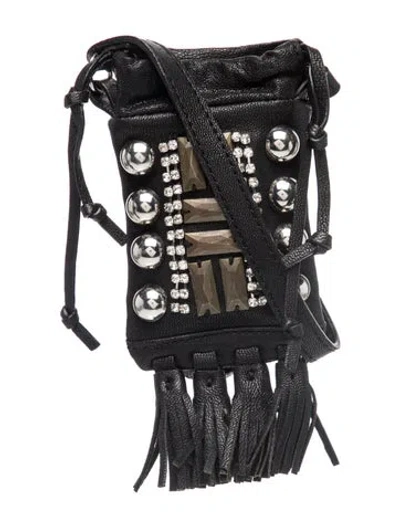 Pre-owned By Malene Birger Leather Crossbody Bag In Black