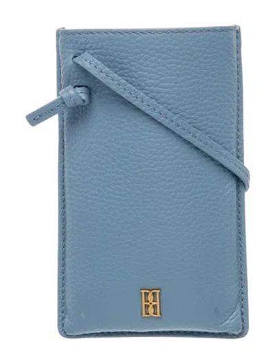 Pre-owned By Malene Birger Leather Crossbody Bag In Blue