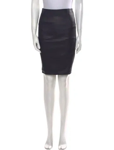 Pre-owned By Malene Birger Leather Knee-length Skirt In Blue