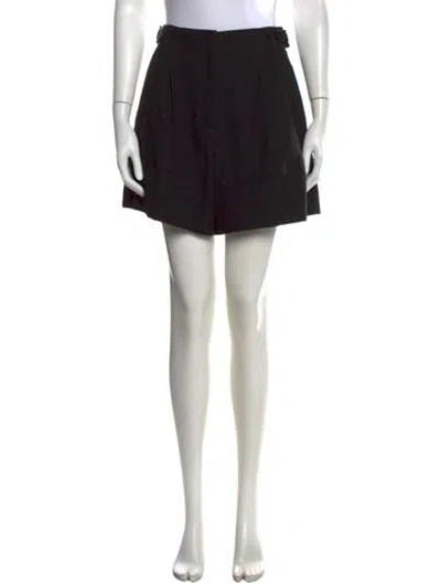 Pre-owned By Malene Birger Leather Mini Shorts In Black