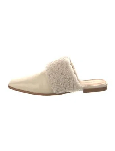 Pre-owned By Malene Birger Leather Mules In Neutral