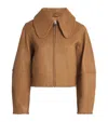 By Malene Birger Rowani Leather Jacket In Beige