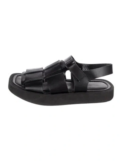 Pre-owned By Malene Birger Leather Sandals In Black