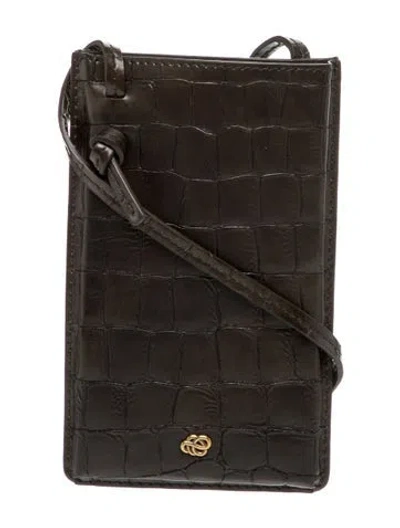 Pre-owned By Malene Birger Leather Shoulder Bag In Black