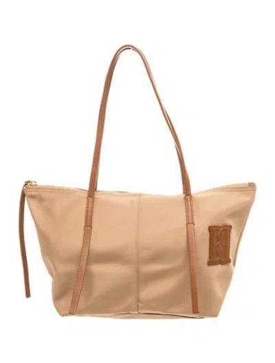 Pre-owned By Malene Birger Leather Shoulder Bag In Neutral