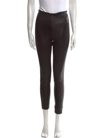 Pre-owned By Malene Birger Leather Skinny Leg Pants In Black