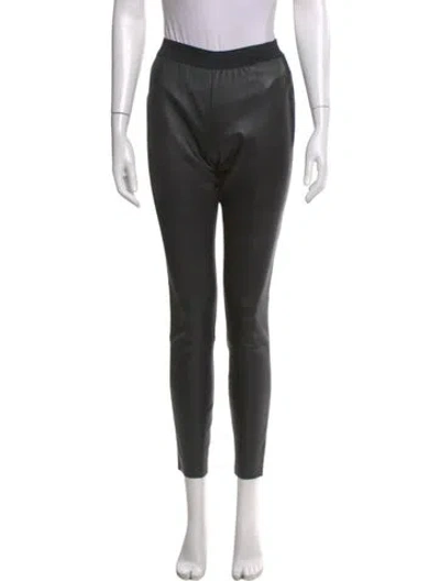 Pre-owned By Malene Birger Leather Skinny Leg Pants In Black