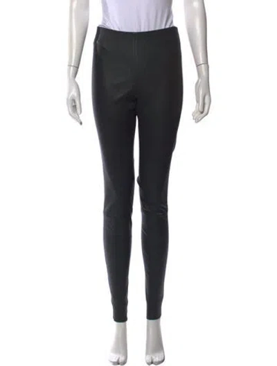 Pre-owned By Malene Birger Leather Skinny Leg Pants In Black