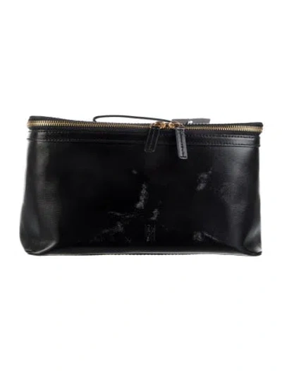 Pre-owned By Malene Birger Leather Travel Cosmetic Bag In Black
