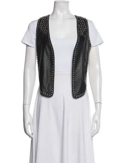 Pre-owned By Malene Birger Leather Vest In Multi