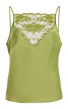 By Malene Birger Leeba Satin Top In Green
