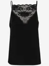 By Malene Birger Lace-trimmed Satin Top With Spaghetti Straps