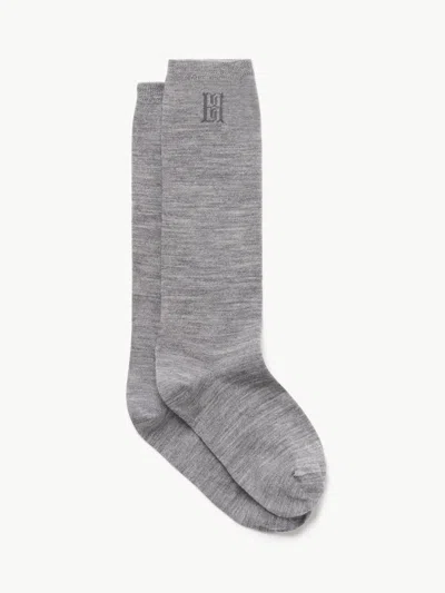 By Malene Birger Leiann Socks In Grey Melange