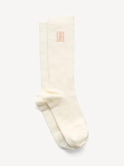 By Malene Birger Leiano Wool-blend Socks In White