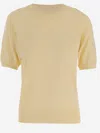 By Malene Birger Lelle Tencel-wool Knit Top In Yellow