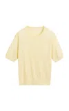 By Malene Birger Lelle Tencel-wool Knit Top In Light Yellow