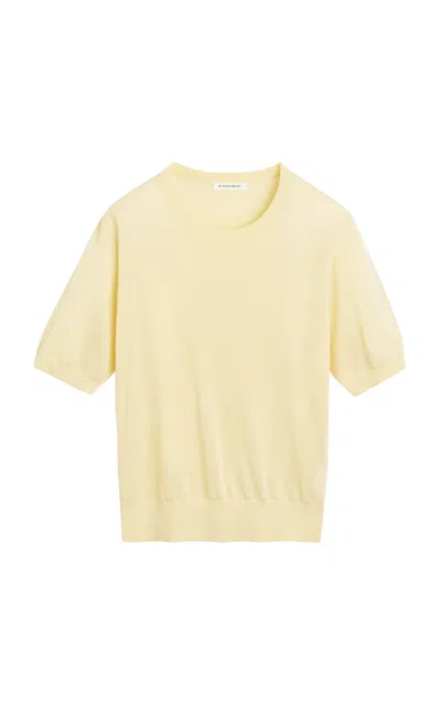 By Malene Birger Lelle Tencel-wool Knit Top In Yellow