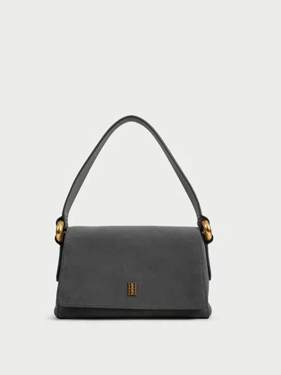 By Malene Birger Lellie Suede Bag In Brushed Grey