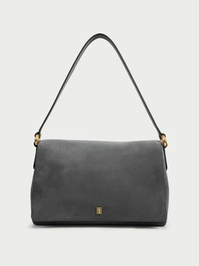 By Malene Birger Lelou Suede Shoulder Bag In Brushed Grey