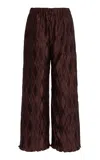By Malene Birger Letita Plisse Pants In Brown