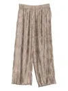 By Malene Birger Wide Leg Trousers Elastic Waistband In Gray