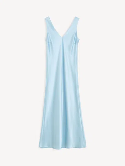 By Malene Birger Levita Satin Maxi Dress In Blue