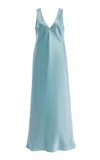 By Malene Birger Levita V-neck Maxi Dress In Blue