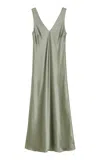 By Malene Birger Levita V-neck Maxi Dress In Green