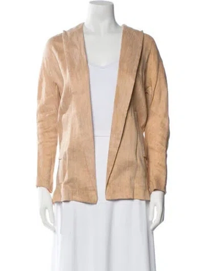 Pre-owned By Malene Birger Linen Evening Jacket In Neutral