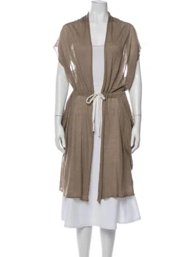 Pre-owned By Malene Birger Linen Vest In Neutral