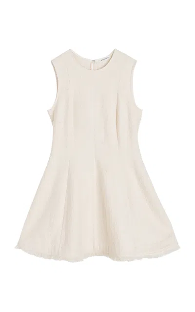 By Malene Birger Lirk Cotton-blend Mini Dress In Off-white