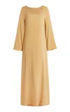 By Malene Birger Lisa Draped Jersey Maxi Dress In Brown