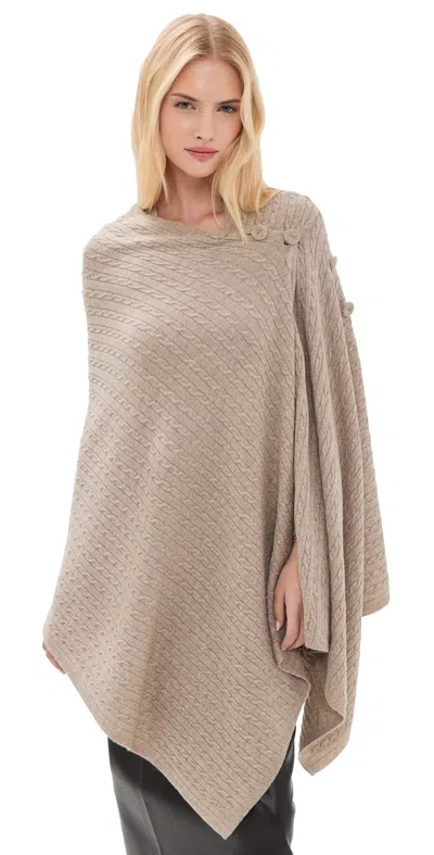 By Malene Birger Liza Wool Cape Grey Brown Melange