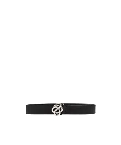 By Malene Birger Logo Belt In Black