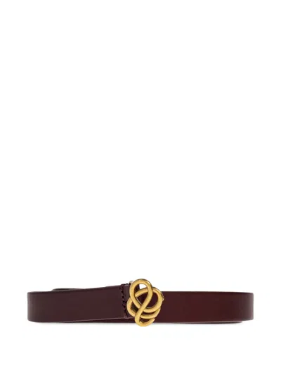 By Malene Birger Logo Buckle Belt In Brown