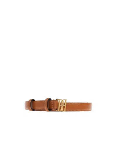 BY MALENE BIRGER LOGO-BUCKLE LEATHER BELT